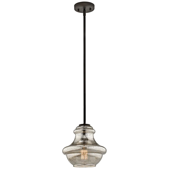 Kichler Lighting Everly Collection 1-light Olde Bronze Pendant 9.25 inch Diameter