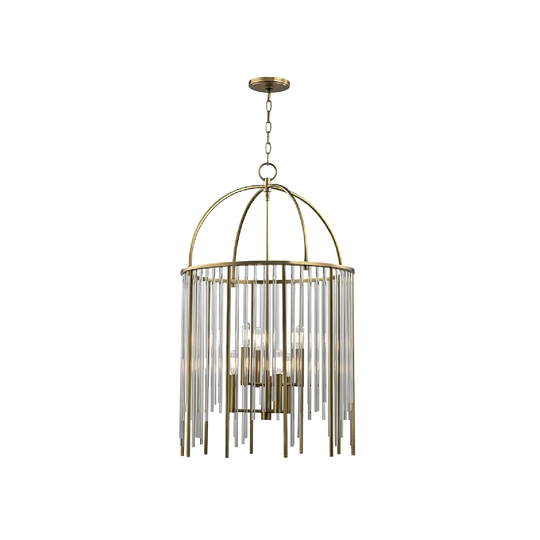 Hudson Valley Lewis 6-light Brass Pendant