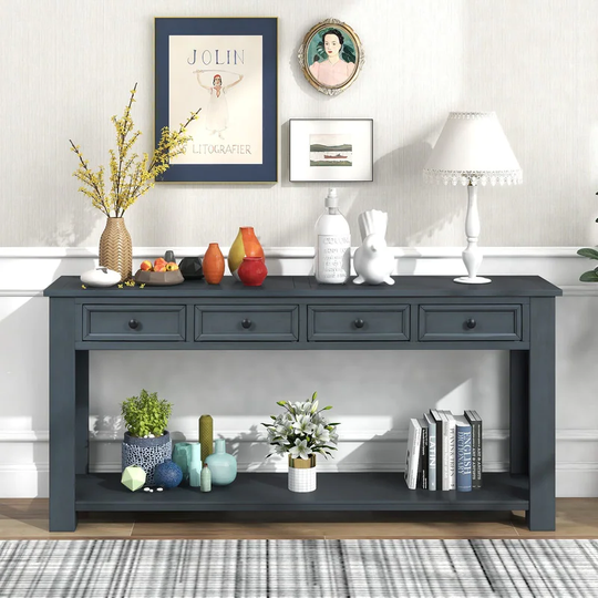 Console/Sofa Table for Entryway Hallway with Storage Drawers&Shelf