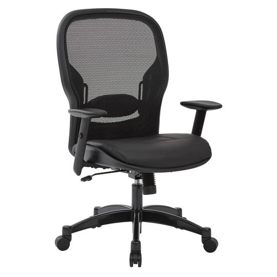 Professional Breathable Mesh Office Chair with Bonded Leather Seat
