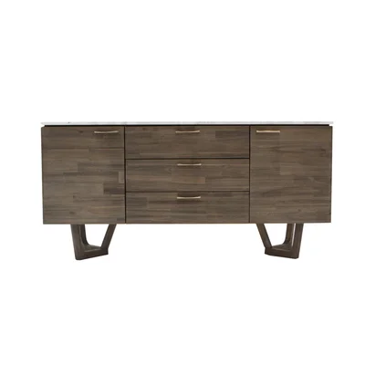65" Wide 3 Drawer Wood Sideboard