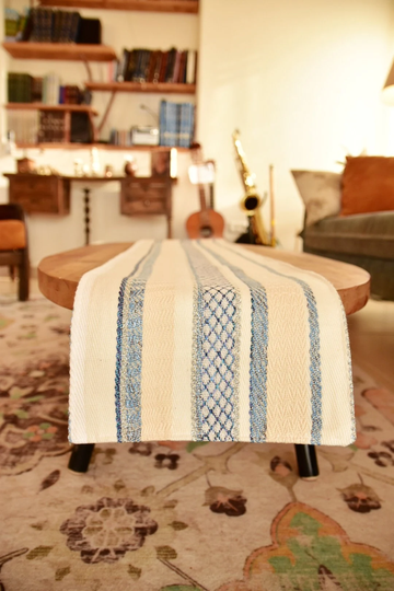 Table Cloth Runner, Handmade Narrow Cotton Boho Decor, Farmhouse Woven Runner