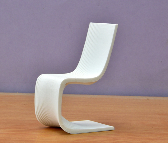 Parametric Unique Chair, 1/6 Scale, Miniature Dollhouse Furniture, Modern Minimalist Design, Stylish, Barbie, 3D Print