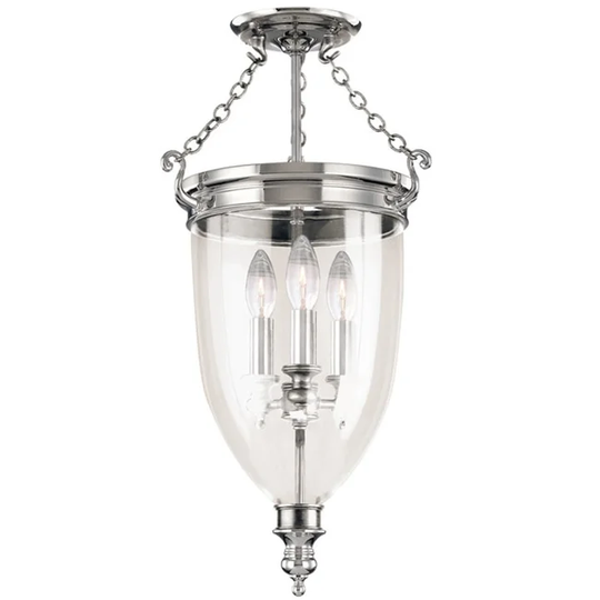 Hudson Valley Lighting Hanover 3 Light 12" Wide Semi-Flush Ceiling