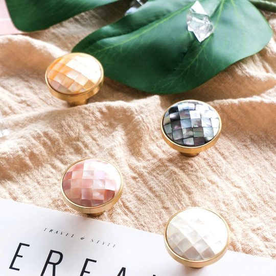 Kitchen Knobs - Drawer Dresser Round Shell Closet Sideboard 4 Styles Available Er139R