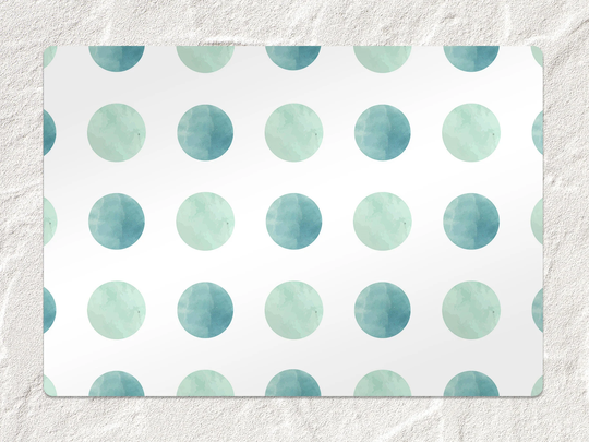 Green Watercolor Chair Mat, Blue Vinyl Floor Protective Spotted Splat Pvc Decorative Kids Room Decor