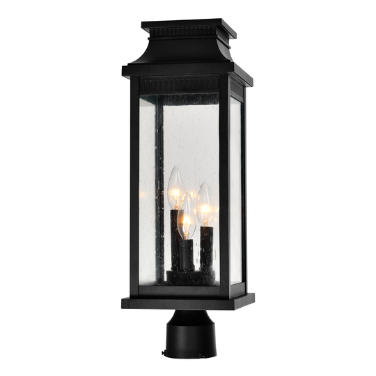 Milford 3-Light Black Outdoor Pier Mount