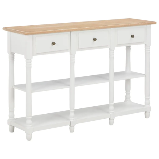 Console Table White 47.2"x11.8"x29.9" MDF