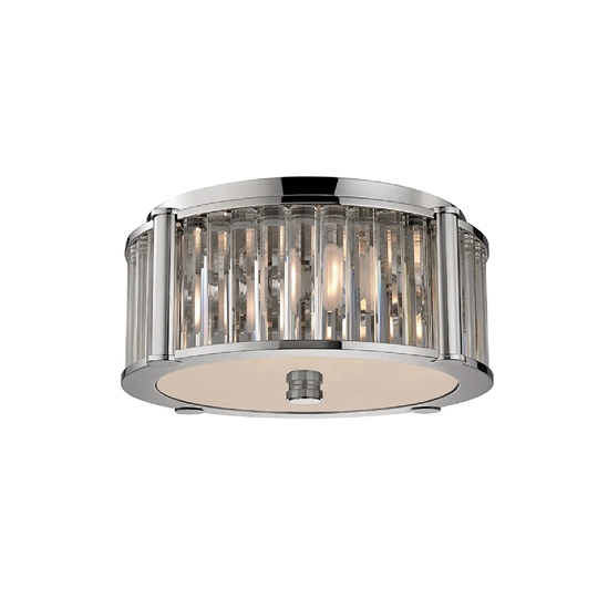 Hudson Valley Hartland I 3-Light Flush Mount, Polished Nickel