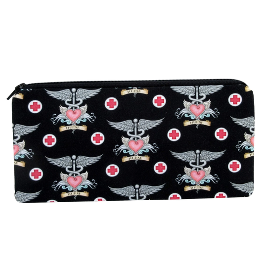 Nurse Pencil Pouch, Tattoo Zippered Gift For Rn