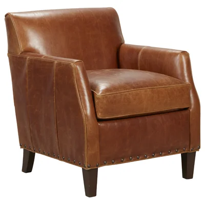 Elgin 27" Wide Top Grain Leather Lounge Chair