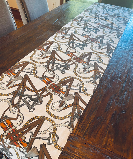 Leather & Pearls Table Runner