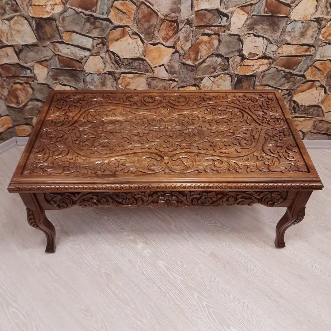 Coffee Table Dining Console Table Walnut Dinning Coffee Wood Live Edge Dining