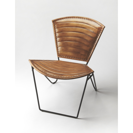 Felix Iron & Leather Accent Chair
