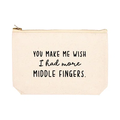 You Make Me Wish I Had More Middle Fingers Makeup Pouch