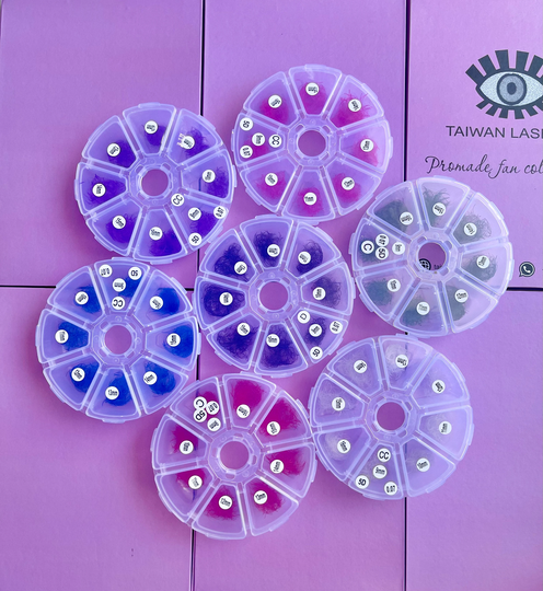 Mixed Lengths Premade Color Fans Eyelash Extensions/ Blue Red Purple Green Pink Brown Lash Extensions