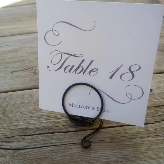 Simple Table Card Holders in Black, Copper & More, 4Pcs