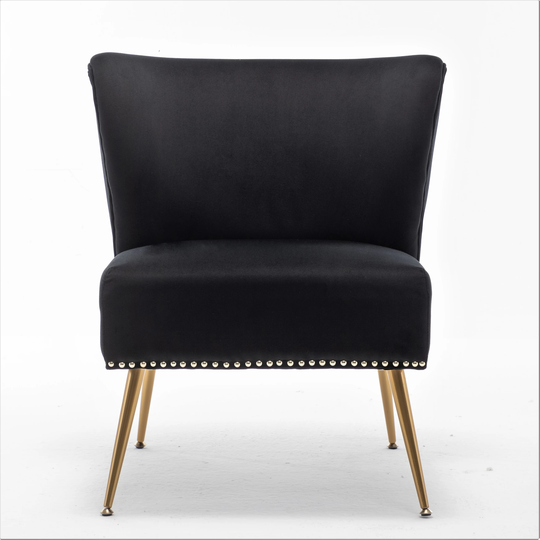 Corisha 25"W Velvet Armless Accent Chair