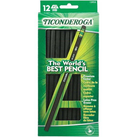 Wholesale Wood Pencils: Discounts on Ticonderoga Matte Black No.2 Pencil DIX13953