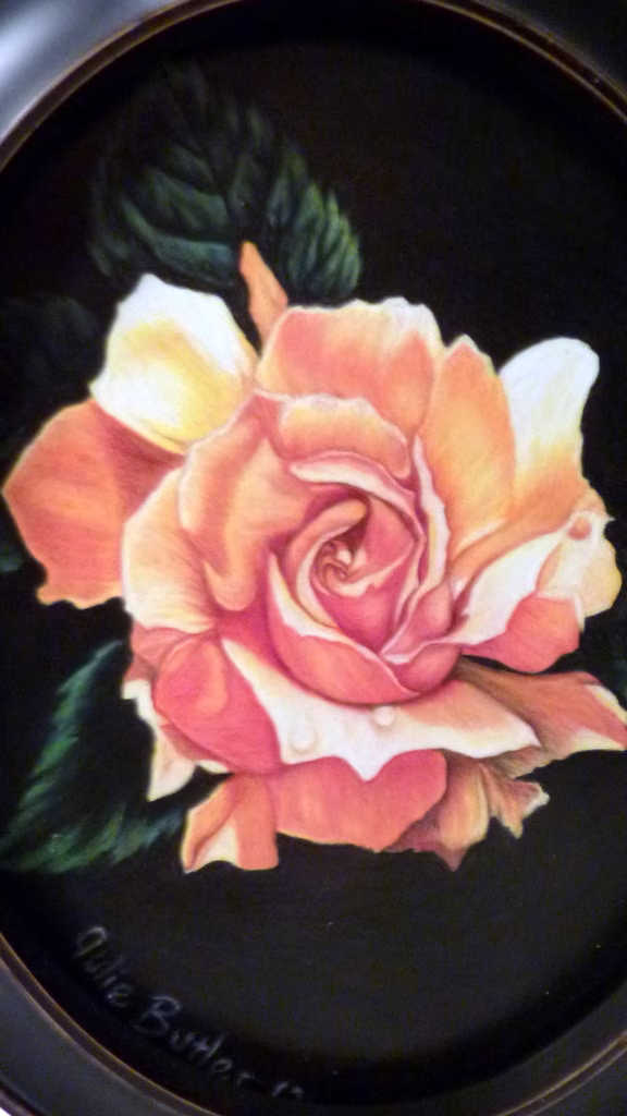 Rose Painting, Colored Pencil Painting