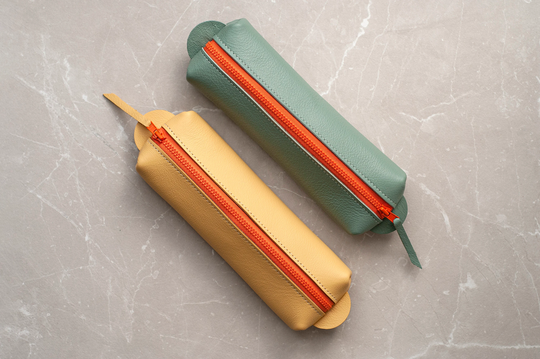 Leather Pencil Case, Unique Pen Pouch, Luxurious Makeup Bag Mother's Day Gift Graduation