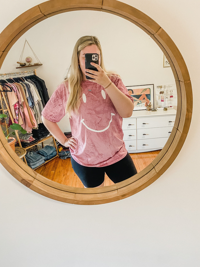 Smiley Face Shirt Comfort Colors Tie Dye Y2K Clothing Oversized Tee Baggy 90S Alt Shirts Colorful Graphic