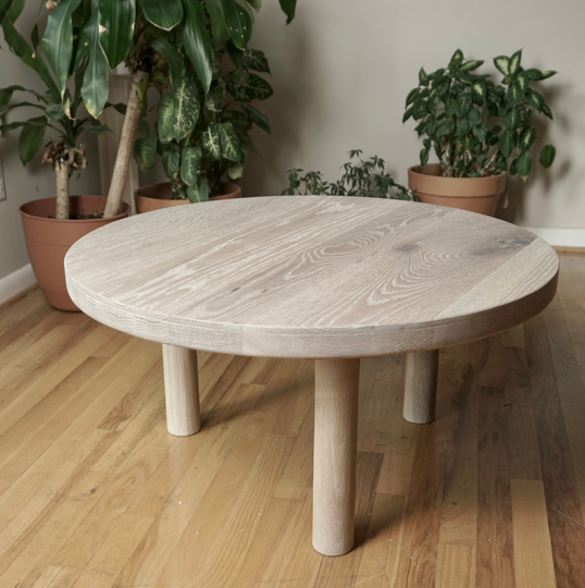 Round Three-Legged Coffee Table