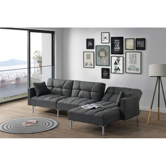 TiramisuBest Duzzy Reversible Adjustable Sectional Sofa with 2 Pillows