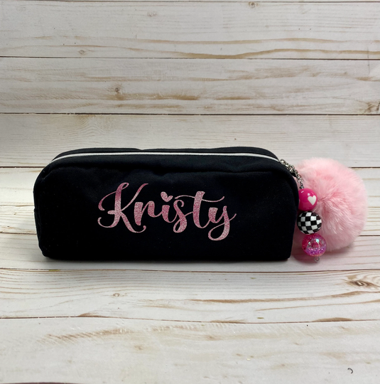 Custom Black Makeup/Pencil Case