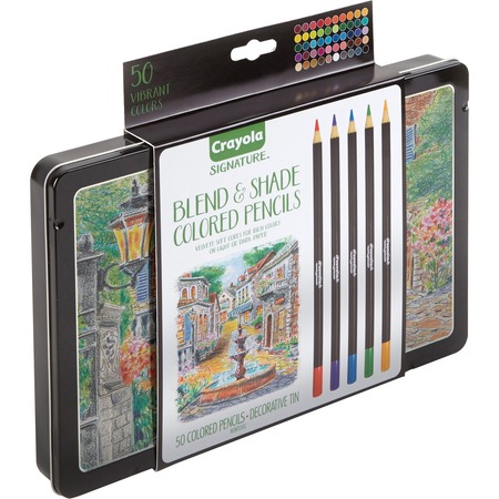 Wholesale Crayola BULK Colored Pencils: Discounts on Crayola 50 Count Signature Blend & Shade Colored Pencils In Decorative Tin CYO682005