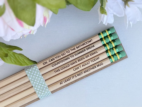 Personalized Pencils, Teacher Appreciation Gift, End Of Year Gift For Teachers, Custom Funny