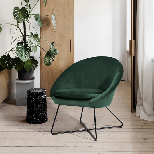 EYIW Accent Chair Armchair, Fashion Velvet Fabric Upholstery Accent Chairs for Living Room Bedroom