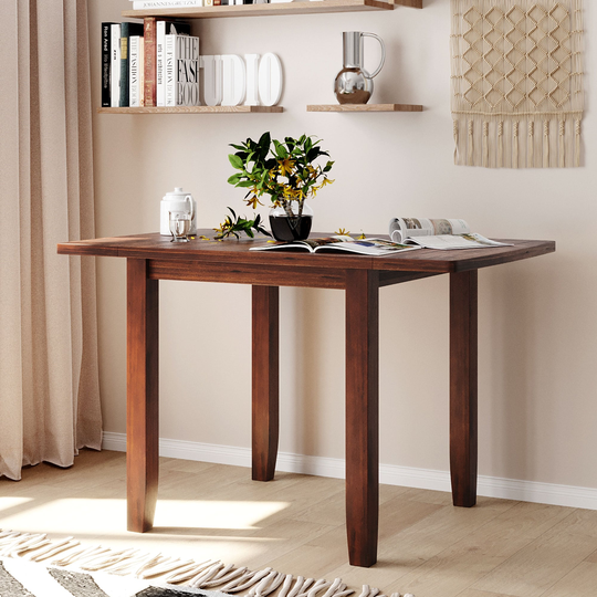 Wood Drop Leaf Breakfast Nook Dining Table for Small Places