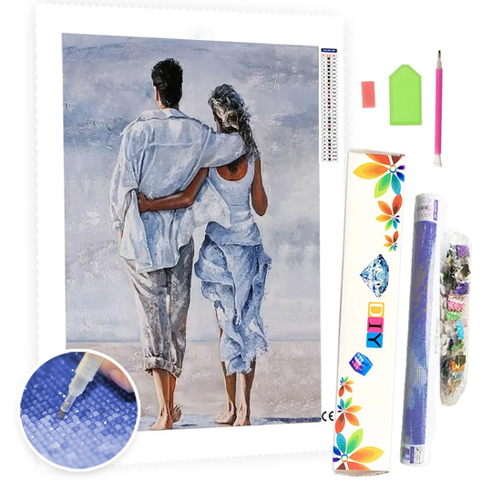 5D Diy Square Round Diamond Painting Kit Full Drill-Embracing Couple-Diy By Number Rhinestone Pasted For Home Wall Decor