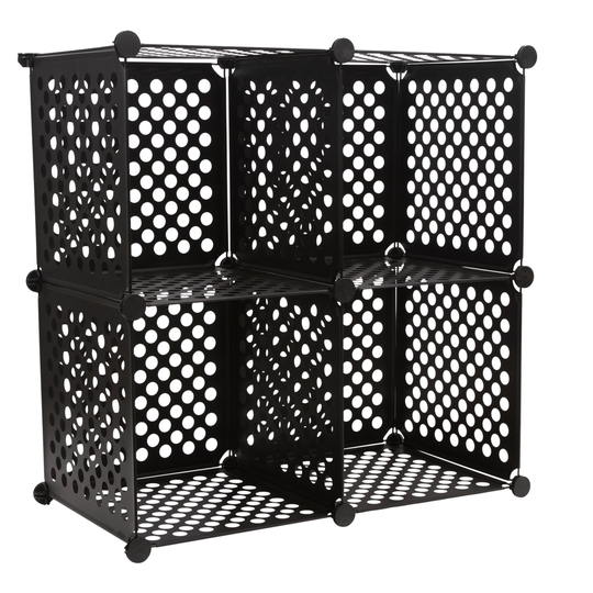 Organize It All Set of 4 Stacking Cubes in Black - 32.25"x14.75"x30.35"