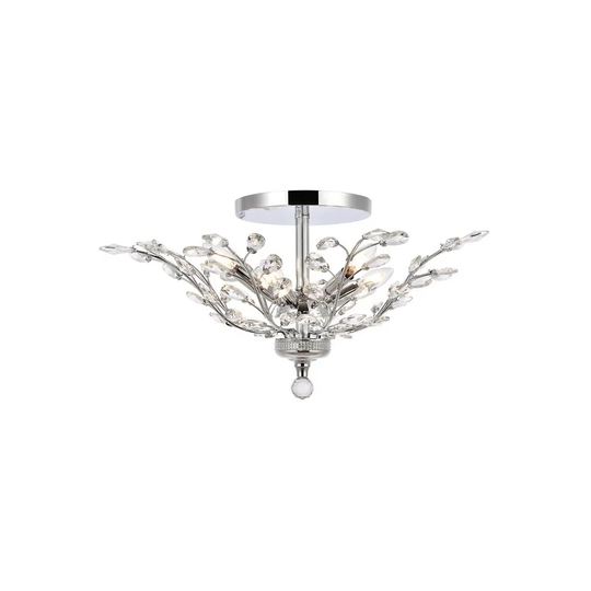 Orchid 6-Light 27 in. Flush Mount (Available in Chrome, Dark Bronze, Gold)