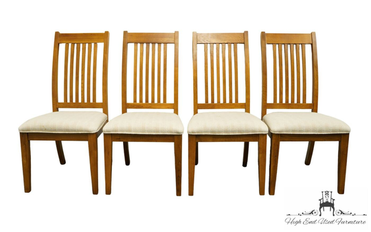 Set Of 4 Universal Furniture Solid Oak Mission Shaker Style Dining Side Chairs