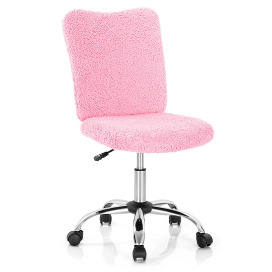 Gymax Armless Leisure Office Chair Adjustable Swivel Task Chair