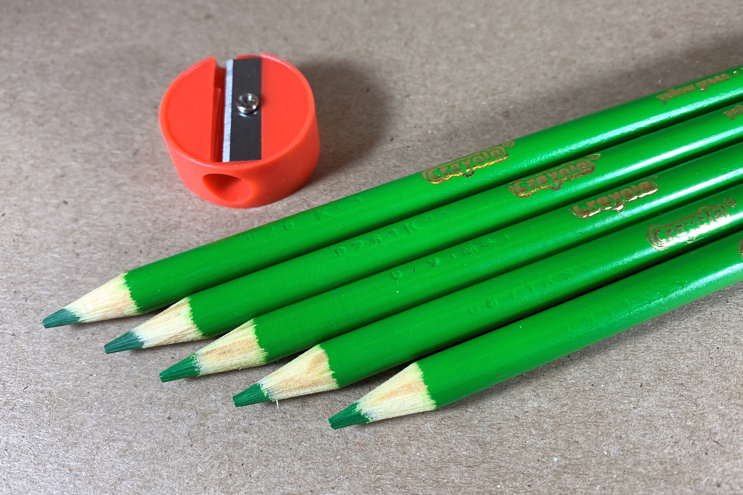Yellow-Green Crayola Colored Pencils - Set Of 5 Or 10 With Sharpener