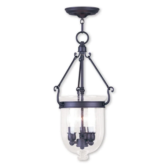 Livex Lighting Jefferson 3 Light Bronze Chain Lantern