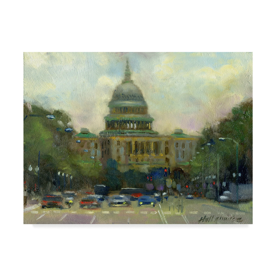 Hall Groat Ii 'U.S. Capitol' Canvas Art - Multi-color