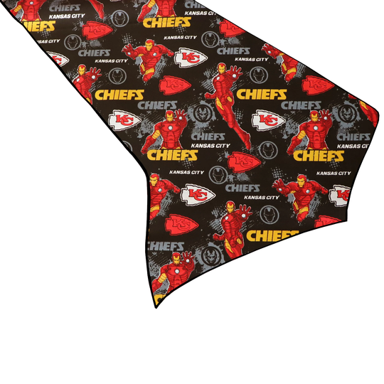 Kansas City Chiefs 100% Cotton Table Runner/Home Dining Décor Sports Events Holidays & Parties Tailgate Football Fans