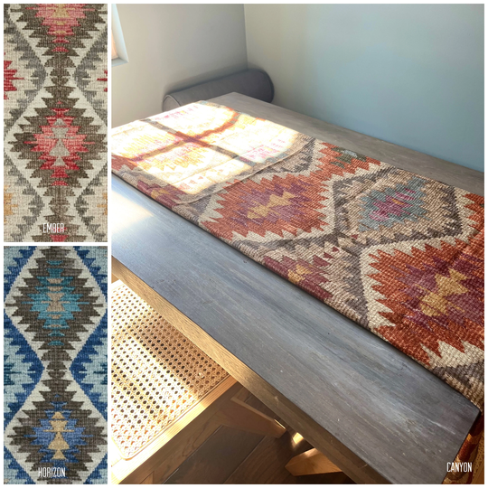 Table Runner, Boho Table Runner, Boho Linen, Tapestry Style, Moroccan Colorful Linen