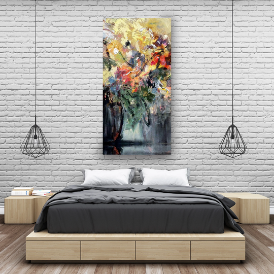 Fine Art Studio Colorful Bouquets Panel I by R. Bolokofsky