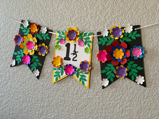 Fiesta Birthday Banner/High Chair Banner/Sweet Table Decor/Mexican Themed/First Birthday/Birthday Banner/Encanto Themed