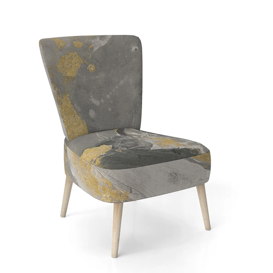 Designart 'Marble Gold and Black II' Upholstered Modern Accent Chair