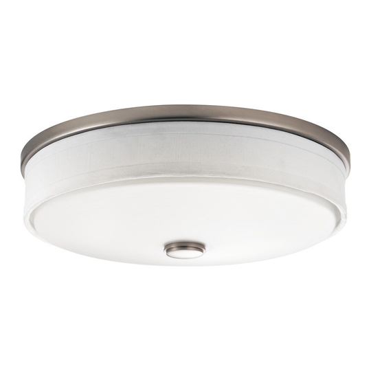 Kichler Lighting Santiago Collection 1-light Brushed Nickel LED Flush Mount