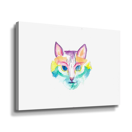 The Colorful Mystic Cat Gallery Wrapped Canvas