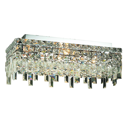 Elegant Lighting 4-light Chrome 20-inch Royal Cut Crystal Clear Flush Mount