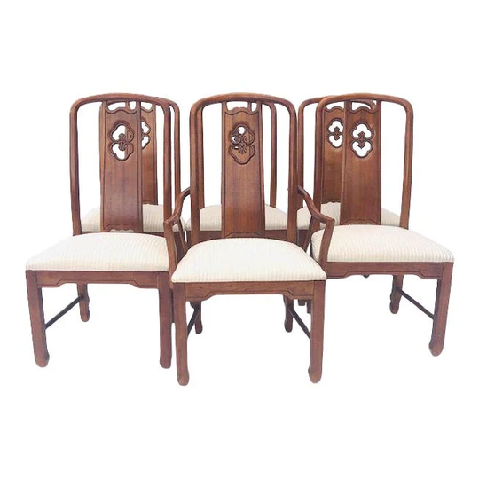 Thomasville Mystique Asian Chinoiserie Dining Chairs S/6, Free Domestic Shipping